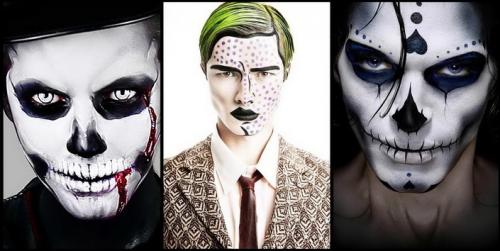 Как разрисовать лицо на Хэллоуин. Как мужчине разрисовать лицо на Хэллоуин