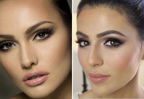Макияж для карих глаз и темных волос пошагово. Будничная красота