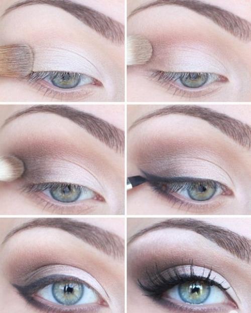 Макияж для голубых глаз и темных волос. Виды макияжа для голубых глаз