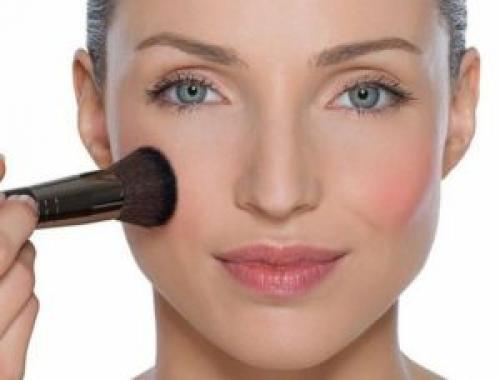 Техника нанесения румян.   Техники нанесения румян