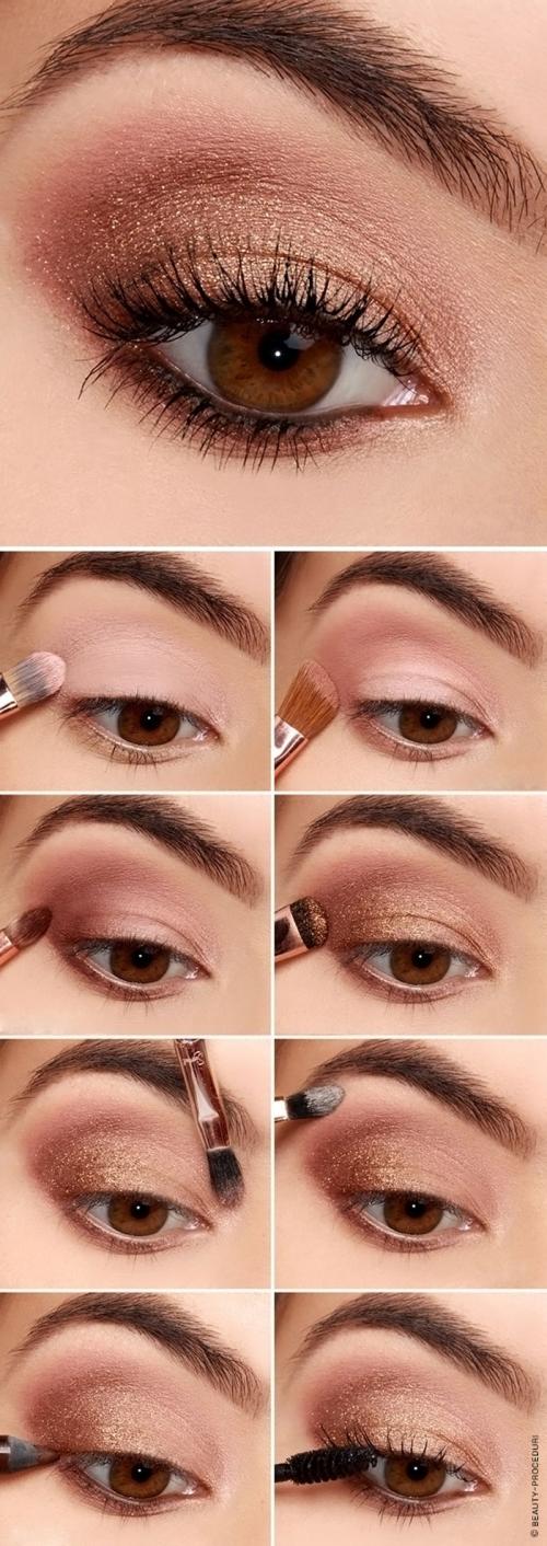 Макияж для карих глаз и темных волос пошагово. Будничная красота