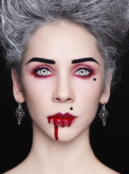 Макияж вампира для детей. Фотогалерея идей и образов девушки-вампира на Хэллоуин