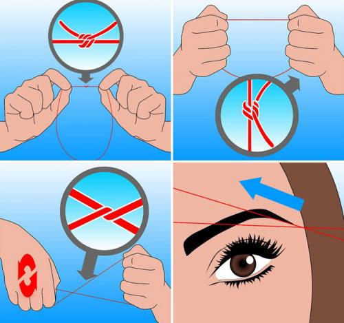 Оформление бровей нитками. Коррекция бровей ниткой. Все плюсы и минусы процедуры 10