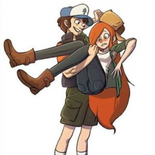 Мейбл взрослая. Диппер во взрослом возрасте