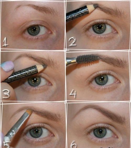 Как нарисовать идеальные брови тенями. Как нарисовать поэтапно брови тенями