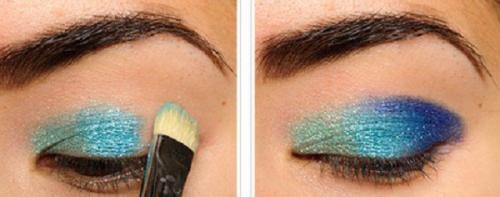 Вечерний макияж для карих глаз и темных волос. Пошаговая инструкция макияжа глаз «Голубое сияние»