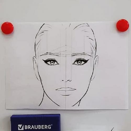 Как отрисовать брови ниткой. Делаем разметку Бровей нитью перед покраской