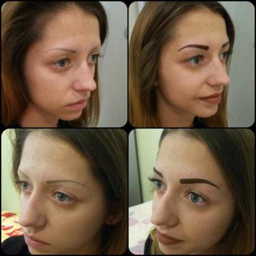 Как меняется цвет бровей после татуажа. Когда после татуажа бровей установится и проявится цвет