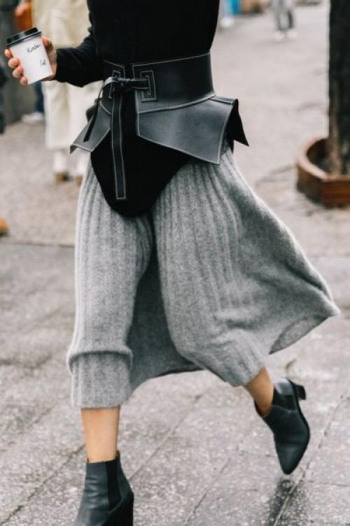 Образы осенние с юбкой. Игривое плиссе