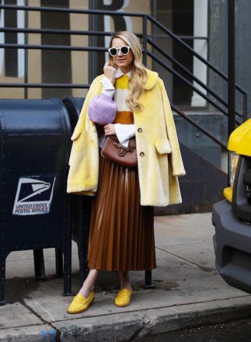 Образы осенние с юбкой. Игривое плиссе