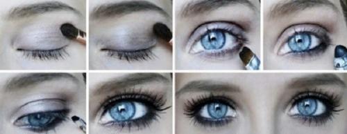 Макияж к голубым глазам и темным волосам. Smoky eyes: пошаговая инструкция 10 Макияж к голубым глазам и темным волосам. Smoky eyes: пошаговая инструкция 10
