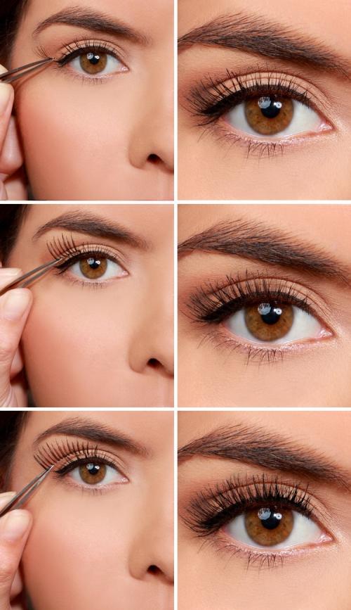 Как клеить ресницы поштучно. Накладные ресницы: как правильно наклеить