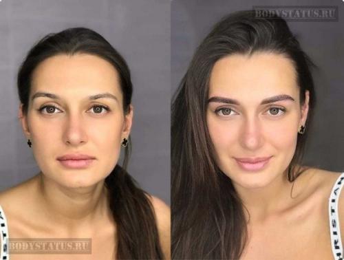 Пудровые брови до и после. Пудровое напыление бровей: фото до и после, техника, цена, эффект, уход, сколько держится и кому подходит