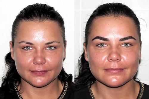 Чем татуаж бровей отличается от биотатуажа. Обычный татуаж бровей 04