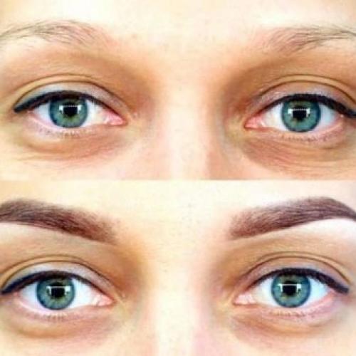 Чем татуаж бровей отличается от биотатуажа. Обычный татуаж бровей 16