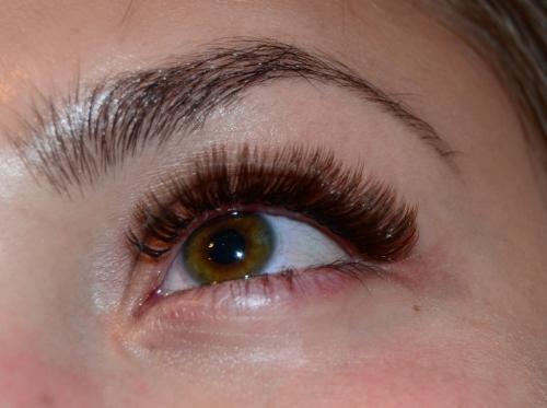 Как смотрятся коричневые нарощенные ресницы. Наращивание ресниц коричневого цвета