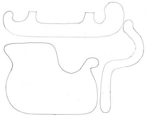 Новогодний олень из картона шаблон. Из потолочных плит