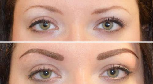 Татуаж бровей до и после. Виды и отличия