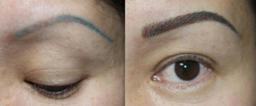 Перекрытие бровей. Как девушке исправить неудачный татуаж бровей