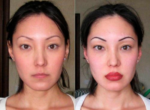 Татуаж губ нюд. Перманентный макияж губ фото до и после