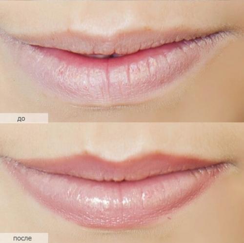 Татуаж губ нюд. Перманентный макияж губ фото до и после