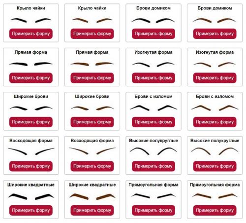 Подобрать форму бровей онлайн по фотографии бесплатно по типу лица