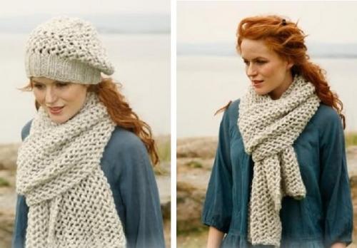 Вязать шарф спицами женский. Красивый узор для шарфа легко и просто