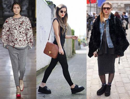 С чем носить ботинки на толстой подошве. С чем носить ботинки на платформе