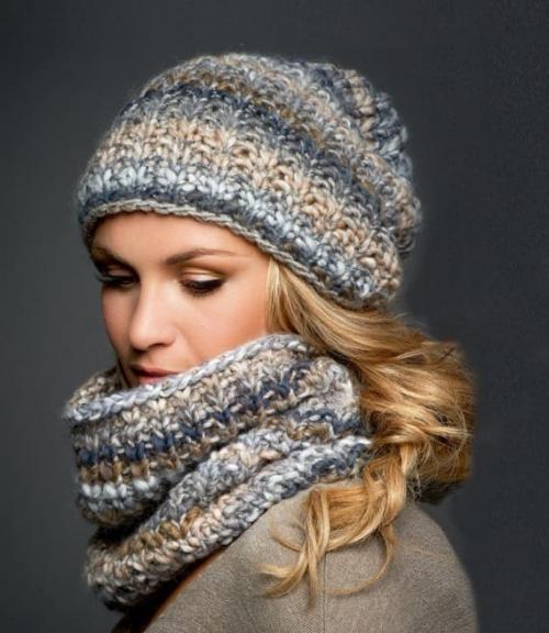 Шапка бини спицами женская. 3 модели шапки бини вкруговую без швов