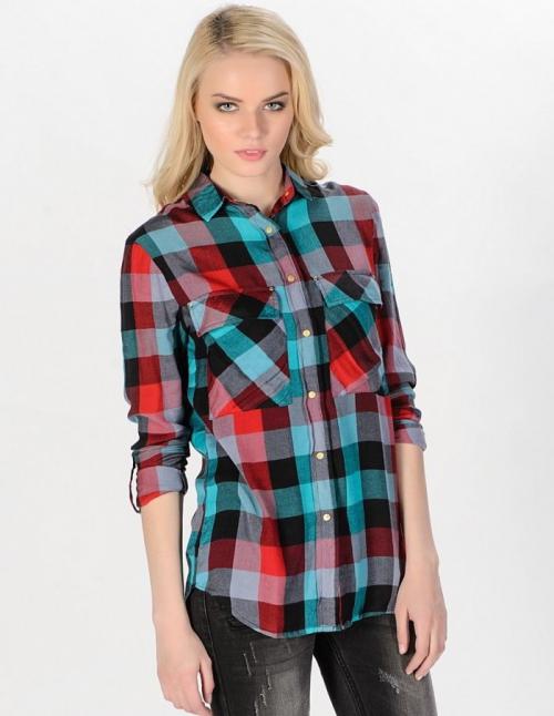 Мужская рубашка в женском гардеробе 2019. Модные женские рубашки в клетку осень-зима 2019-2020