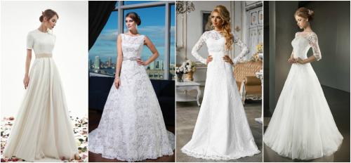 Скромные платья на свадьбу. Варианты фасонов