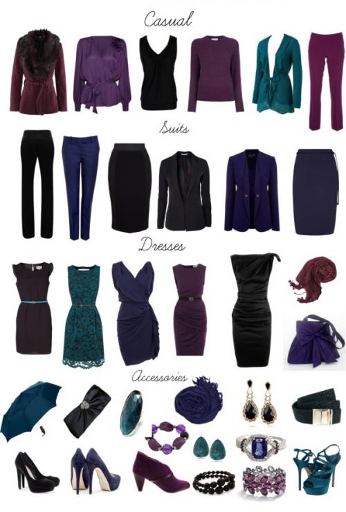 Цветотип Зима гардероб. Как подобрать гардероб по цветотипу Зима