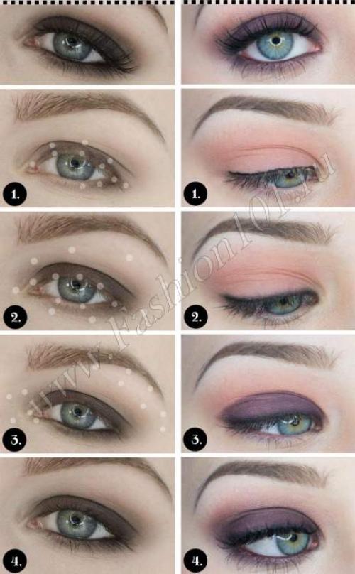 Дневной макияж-для голубых глаз. Варианты декоративного мейкапа
