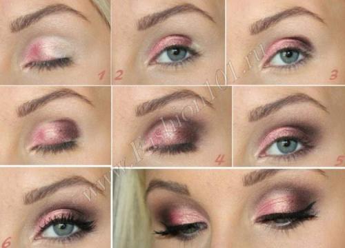 Дневной макияж-для голубых глаз. Варианты декоративного мейкапа