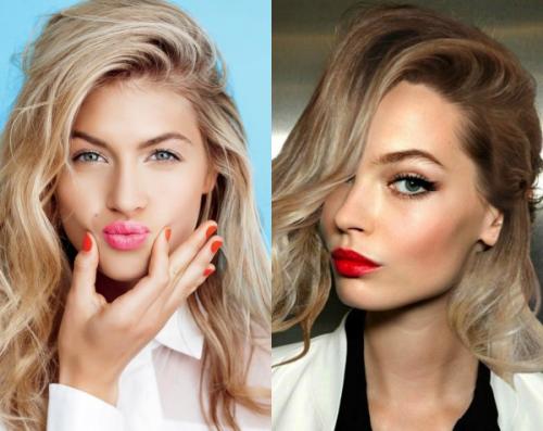 Цвета губной помады для блондинок. 