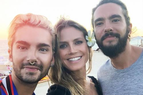 Билл Каулитц и Хайди Клум. Мини-платье, поцелуи, собака: Хайди Клум и Том Каулитц показали страсть на съемках телешоу