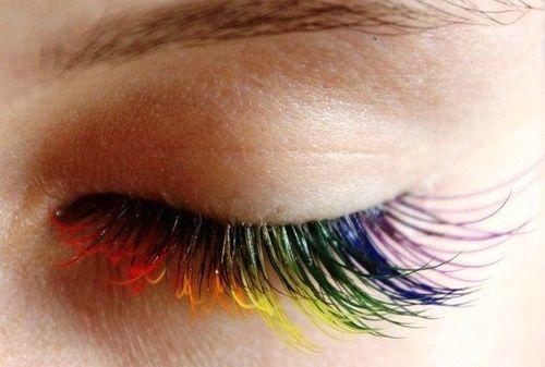 Цветные ресницы. Создание оригинального образа с цветными кончиками ресниц