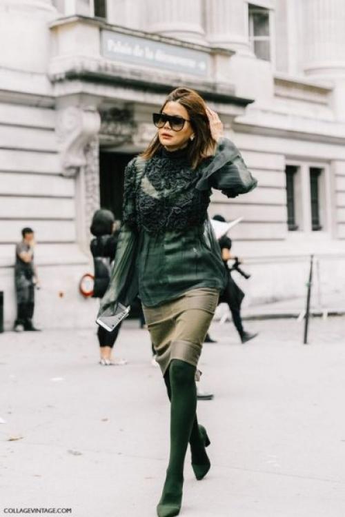 Юбка на осень с курткой. Прямая юбка-карандаш