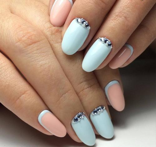 Голубой маникюр — 100 фото модных тенденций и новинок сезона. Варианты идеального сочетания и дизайна!