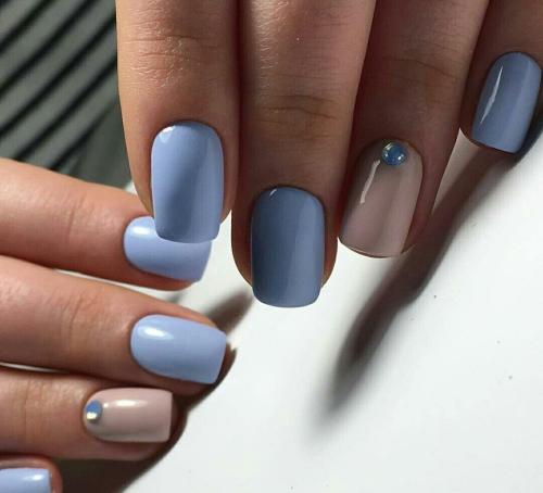 Голубой маникюр — 100 фото модных тенденций и новинок сезона. Варианты идеального сочетания и дизайна!