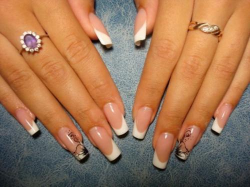 Белый френч на розовом фоне. Белый френч — изящный классический маникюр. 95 фото лучших вариантов + видео!