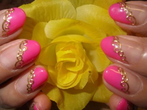 Белый френч на розовом фоне с рисунком. Розовый френч — 85 фото лучшей альтернативы классике