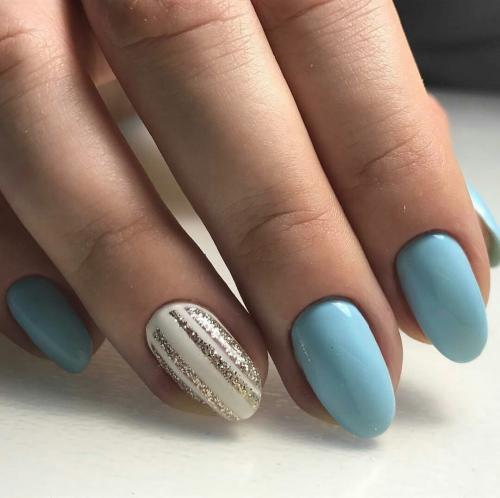 Голубой маникюр — 100 фото модных тенденций и новинок сезона. Варианты идеального сочетания и дизайна!