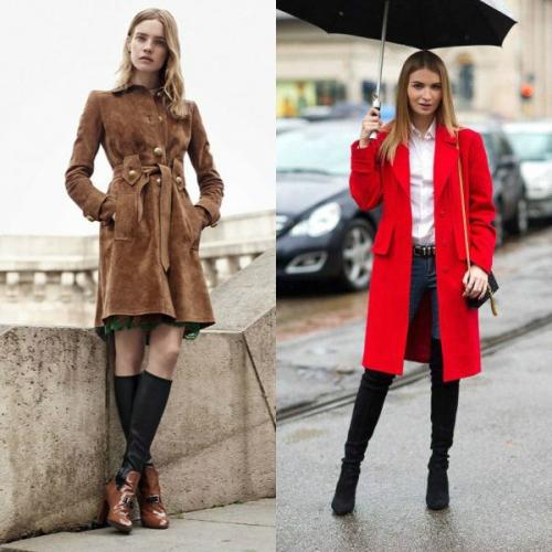 Ботинки и пальто женское. Актуальные варианты
