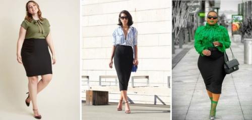 Красная блузка и черная юбка. Модные сочетания: