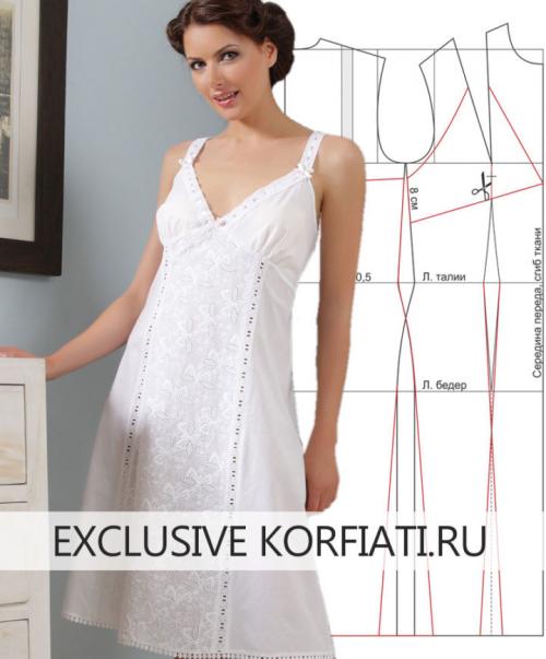 Модные воротники 2019 для женской рубашки выкройка. Выкройки ночных сорочек