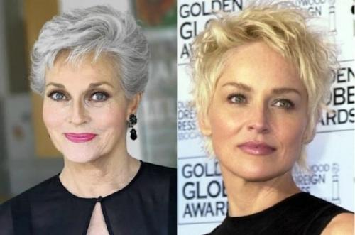 Женские причёски для коротких волос после 50 лет. Короткие стрижки 2020 для 50-летних женщин