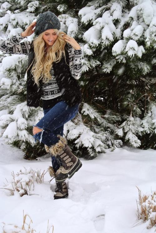 С чем носить светлые джинсы зимой. Какие джинсы лучше надеть в холод?