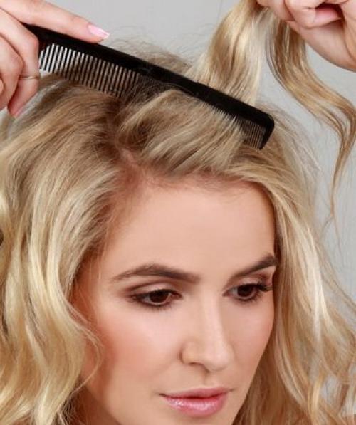 Чем заколоть волосы сзади. Прически с  крабиком  на  длинные волосы   16