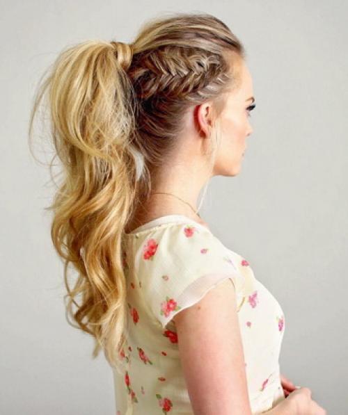 Чем заколоть волосы сзади. Прически с  крабиком  на  длинные волосы   20